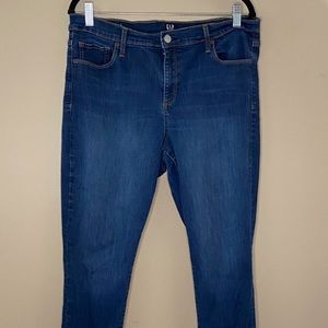 GAP high-waisted dark wash skinny jeans